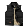 Мужские жилеты Мужской мужская куртка Mens Mensement Breetveless Осень Multi Pockets Travels Pogreser Vest Male Khaki военный жилет 5xl