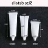 Free Shipping 50ml 80ml 100ml 150ml Matte White Plastic Tube Empty Cosmetic Lotion Container Shampoo Toothpaste Frost Bottle Dbrid