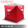 Accessories Vevor Ice Fishing Tent Warm Awning Popup 3person Oxford Fabric Waterproof Windproof Canopy for Winter Fishing Camping Hiking