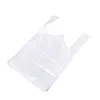 Borse portaoggetti T-shirt bianca Toyvian con manico Imballaggio per borsa Supermercato Drogheria 100 pezzi Tote trasparente