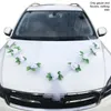 Dekorativa blommor utsökta festförsörjningar brud bröllop bil dekoration romantisk konstgjord blomma miljövänlig utomhus DIY