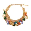 Bracelets porte-bonheur mode Bracelet bohème verre cristal couleur mélangée multicouche chaînes de perles pour les femmes bracelet Banquet bijoux accessoires