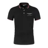 Herrpolos premium kort ärm Aston Martin Polo Shirt Men's Polo Collar Summer Fashion Casual T-shirt Luxury Men's Wear 230617