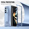 Matt hårda fodral för Samsung Galaxy Z Fold 5 Case Bracket Pen Slot Glass Film SCREE Lens Protection Cover