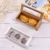 Emballage cadeau 10/20 pièces Rectangle Transparent fenêtre Kraft papier boîtes d'emballage pour mariage fête d'anniversaire bonbons Dessert cuisson gâteau boîte