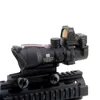 ACOG 4X32 Fiber Source Scope Red Illuminated Fiber Optics Chevron Glass Etched Reticle with RMR Micro Red Dot Sight