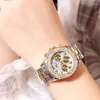 Wristwatches Ladies Luxury Fashion Steel Watches Men Crystal Rhinestone Reloj Woman Watch Sparkling Shining Large Dial Brand