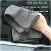 Interieur Autolak Onderhoud 9Pcs Wassen Reinigingsset Microfiber Handdoeken Detaillering Borstel Spons Velg Wassen Handschoen Polish Pads Detai Dhdzc