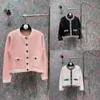 Luxury Knitted Coats Long Sleeve Sweater Cardigan Autumn Round Neck Women Knit Cardigan Top