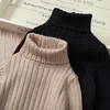 Pullover Autumn Winter Girl Sweater Turtleneck Baby Cardian Long Dress Knit Kids Clothes Girls Outfit varm 230619
