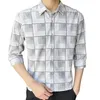 Men's Casual Shirts Men Fashion Spring Summer Short Sleeve Turndown Neck Printed T Top Blouse Rodeo