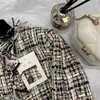 Damenjacken, Designer-Frühjahr, neuer französischer Stil, gewebte Quaste, dickes Tweed-Seidenfutter, Kurzmantel RM0S
