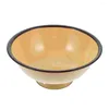 Servis uppsättningar Emaljskål Creative Ramen Bowls Isolated Kitchen Cookie Tray Big Soup Retro Köksvaror Mat sallad Travel Ceramic Decor