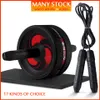 Core Abdominal Trainers 2 i 1 Jump Rope No Buller Wheel With Mat For Arm midjeben Övning Gym Fitness Equipment 230617