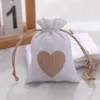 Gift Wrap 10pcs Cotton Drawstring Bag Rice Tea Cloth Fine Canvas Small Packaging Wedding Candy