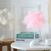 Table Lamps Feather Lamp Battery Power DIY Creative Warm Light Tree Lampshade Bedside Modern Wedding Bedroom Decor