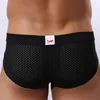 Underpants Brand Men's Underwear Sexy Low-waisted Mesh Panties Men Briefs Gay Sheer Hipster Breathable Holes Mens Seamless Lingerie