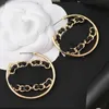 Big Gold Hoop Sier Needle Earrings Designer for Woman Valentine's Day Wedding Bride Gift Designer Jewelry