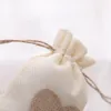 Gift Wrap 10pcs Cotton Drawstring Bag Rice Tea Cloth Fine Canvas Small Packaging Wedding Candy