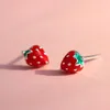 Studörhängen Strawberry Drop For Women Sweet Fruit Söt Högkvalitativ design Kvinnsmycken Girl's Gift Ineffa