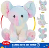 Animali di peluche ripieni GLOWGUARDS 20-60cm Kawaii Peluche luminoso Arcobaleno Elefante Glow Giocattoli di peluche con luci musicali notturne Ninne nanne per bambini 230617