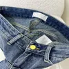 Jeans Feminino Calças de Designer com Letras Bordadas Meninas Novo Algodão Vintage Sofisticado Milan Runway Marca Cowboy Casual Outwear Denim Calça Longa Reta 0XTB