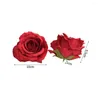 Dekorative Blumen Brautaccessoires Haarnadelblume für Hochzeit Fake Rose Seidenrosen künstlich