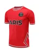23 24 PSGs Sports Short Sleeves 2023 Paris Sportswear Training Wear Short Sleeve Suit Soccer Shirt Kit Uniform Chandal Adult Sweatshirt Sweater Set Men's T-shir