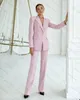 2 Pieces Luxury Pink Women Suits Blazer and Pants for Work Pantsuit for Wedding Party Business Custom Made