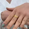 Anillos de racimo moda diseño creativo símbolo apertura anillo ajustable para mujeres niñas elegante mujer lesbiana orgullo joyería