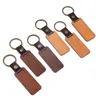 Sleutelhangers Lanyards Houten Personaliseer Blanks Voor Graveren Handgemaakte Lederen Sleutelhanger Rond Rec Hout Lage Decoratie Sleutelhanger Diy T Dheqp