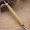 5 pièces stylo à bille en bois de bambou pointe de 1,0 mm bleu encre noire Business Signature Ball