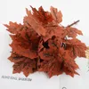 Fleurs décoratives vente fausses feuilles d'automne 1 pièces Faux décoration érable artificiel pour fête de mariage et décor de Thanksgiving