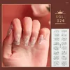 Adesivos para unhas 16 pontas/folha Série de Glitter Branco Brilhante Design Conciso Verniz Decoração Wraps Faça Você Mesmo Acessórios para Unhas