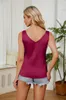 Vrouwen Tanks 2023 Styling Lente Vrouwen Sexy Bandjes Ruches Satijn Tops Tees Effen Kleur Casual Zomer Strand Meisje Camis outfits C4730