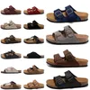 2023 Fashion Birkens Tock Boston Clogs Sandaler Designer Slippers Täpp Luxury Summer Outdoor Leather Loafers Sliders Buckle Strap Cork Suede Sandal Flat Slides