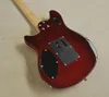 6 strängar brun elektrisk gitarr med floyd rose lönn fretboard quiltad lönnfanér