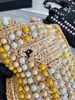 مصمم فاخر Raffias Bead Crossbody Hand Placs Womens Weave Summer Counter Basket Bag Bag Bag Mens Straw Prad Stripes Triangle Bood Tote Underarm Bage Travel Bag