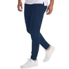 Pantalon homme taille haute poche arrière ouverte combinaison chaussettes hommes été mince Style glace soie Simple lisse élastique sport décontracté