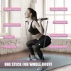 Resistance Bands Pilates Workout Bar med 150 kg Bodybuilding Muscle Fitness Stick Elastic Rubber Opering Kit 230617