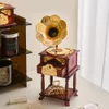 Decorative Objects Figurines Classical Phonograph Drawer Music Box for Home Decoration Wedding Birthday Gift Gramophone Figurine Boxes 230617