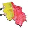 Scene Wear Real Silk Tie Dying Fan For Women Belly Dancing Performance Festival Outfit Competition Accessories Dance Accessory Fans