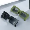 Solglasögon ramar över gränsöverskridande europeiska och amerikanska fyrkantiga franska Y22K -designers risspik UV400