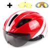 Radfahrenhelme Objektiv Magnetische Schutzbrillen Helm Rennrad Rennrad mit abnehmbaren Linsen Sonne Outdoor Zeitfahren Sicherheitskappe M L 230619