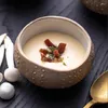 Bols bol en céramique Restaurant créatif oursin Dessert soupe épaisse œuf cuit à la vapeur collation couleur unie vaisselle