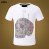 MEN THIRTS -Brand Tshirt Men PP Skull Diamond Teddy Bear Rhinestons Cotton Teass أقصى الأكمام المحمل