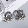 Dangle Earrings 2023 Ethnic Silver Color Hollow Afghan Earrinngs Bollywood Jewellery Vintage Round Shape Tassel Wedding Jewelry