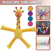 Nieuwigheid Games 4 Stuks Telescopische Zuignap Giraffe Fidget Speelgoed Stretch Decomprimeren Novel Educatief Party Favor 230617