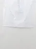 Bluzki damskie Maxdutti francuski wiejski w stylu bluzka bawełniana bawełna swoboda koszula damskie haft haftowane świąteczne marszczenia białe top