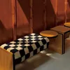 Dywany Retro Checkerboard Czarna czarna kawa Kawa Plaid dywan salonu sofa stół mata podłogowa dywan bez poślizgu maty łazienkowe